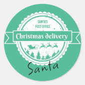Eenvoudige Minimal Special Delivery Kerstmis Ronde Sticker (Voorkant)