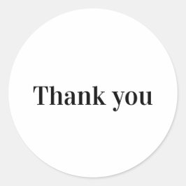 EENVOUDIGE MINIMAL TEXT STYLE CLASSIC RONDE STICKE STICKER