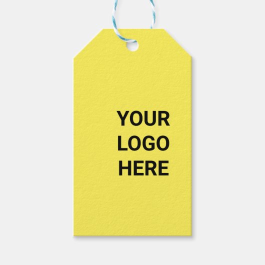 EENVOUDIGE MINIMAL TEXT STYLE GELE CADEAU LABELS CADEAULABEL (Voorkant)