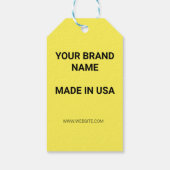 EENVOUDIGE MINIMAL TEXT STYLE GELE CADEAU LABELS CADEAULABEL (Achterkant)