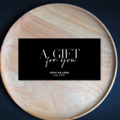 Eenvoudige Minimal Zwart Wit Certificaat Gift Kaar