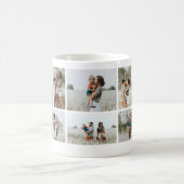 Eenvoudige minimale 10 fotocollage koffiemok (Center)