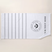 Eenvoudige minimale aangepaste bedrijfs-Logo &teks Strandlaken (Voorkant)