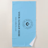 Eenvoudige minimale aangepaste bedrijfs-Logo &teks Strandlaken (Voorkant)