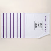 Eenvoudige minimale aangepaste bedrijfs-Logo &teks Strandlaken (Voorkant)