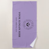 Eenvoudige minimale aangepaste bedrijfs-Logo &teks Strandlaken (Voorkant)