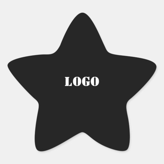 eenvoudige minimale aangepaste LOGO MONOGRAM PERSO Ster Sticker (Voorkant)