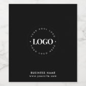 Eenvoudige Minimale Aangepaste Logo & Tekst Zakeli Wijn Etiket (Enkel label)