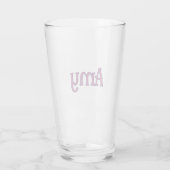eenvoudige minimale aangepaste naam monogram klass glas (Achterkant)