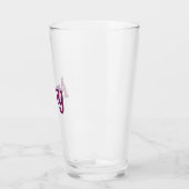 eenvoudige minimale aangepaste naam monogram klass glas (Links)
