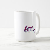 eenvoudige minimale aangepaste naam monogram klass koffiemok (Voorkant rechts)