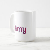 eenvoudige minimale aangepaste naam monogram klass koffiemok (Voorkant links)