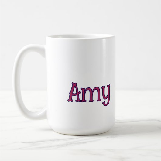 eenvoudige minimale aangepaste naam monogram klass koffiemok (Links)