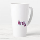 eenvoudige minimale aangepaste naam monogram klass latte mok (Rechterhoek)