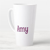 eenvoudige minimale aangepaste naam monogram klass latte mok (Linkerhoek)