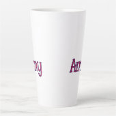 eenvoudige minimale aangepaste naam monogram klass latte mok (Voorkant)