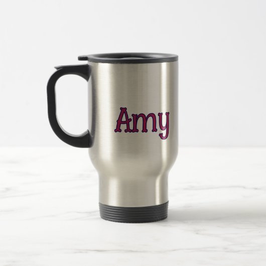 eenvoudige minimale aangepaste naam monogram klass reisbeker (Links)
