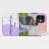 eenvoudige minimale aangepaste naam monogram koppe Case-Mate iPhone case (Achterkant (horizontaal))