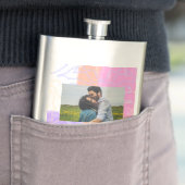 eenvoudige minimale aangepaste naam monogram koppe flacon (Voorbeeld)