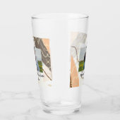 eenvoudige minimale aangepaste naam monogram koppe glas (Rechts)
