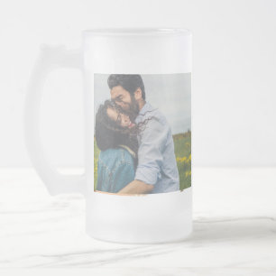 eenvoudige minimale aangepaste naam monogram koppe matglas bierpul