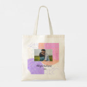 eenvoudige minimale aangepaste naam monogram koppe tote bag (Achterkant)