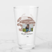 eenvoudige minimale aangepaste naam monogram tekst glas (Achterkant)
