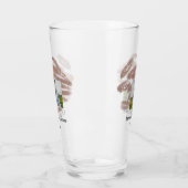 eenvoudige minimale aangepaste naam monogram tekst glas (Links)