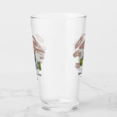 eenvoudige minimale aangepaste naam monogram tekst glas (Rechts)