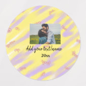 eenvoudige minimale aangepaste naam monogram tekst labels (Design 1)