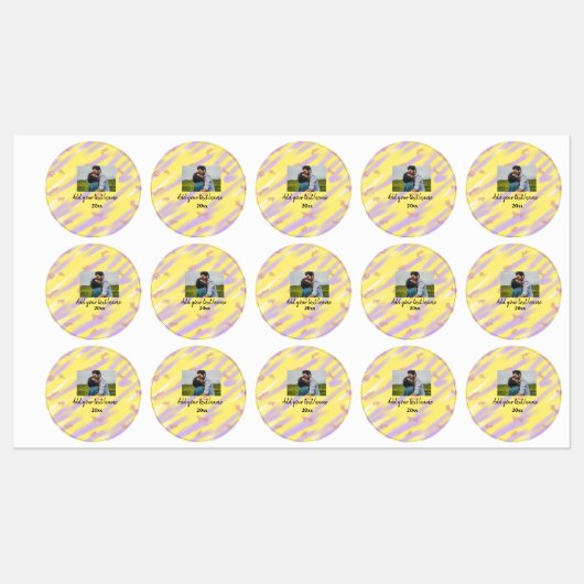eenvoudige minimale aangepaste naam monogram tekst labels (Vel)