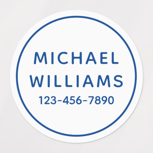 Eenvoudige, minimale aangepaste persoonlijke naam labels (Design 1)