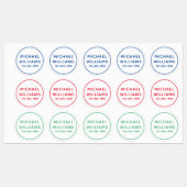 Eenvoudige, minimale aangepaste persoonlijke naam labels (Vel)