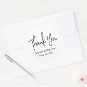 Eenvoudige minimale aangepaste trouwgunsten blikke ronde sticker (Envelop)