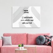 eenvoudige minimale aangepaste waterverf voegt log canvas afdruk (Insitu (Woonkamer))