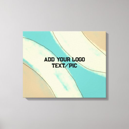 eenvoudige minimale aangepaste waterverf voegt log canvas afdruk (Voorkant)