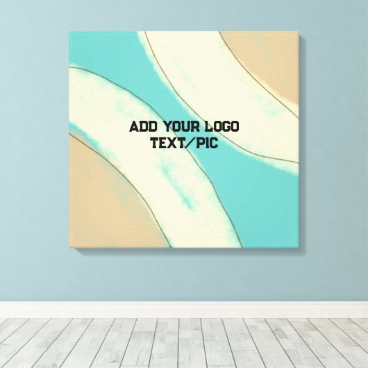 eenvoudige minimale aangepaste waterverf voegt log canvas afdruk (Insitu (Houten vloer))