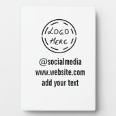 eenvoudige minimale aangepaste waterverf voegt log fotoplaat (voorkant)