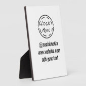 eenvoudige minimale aangepaste waterverf voegt log fotoplaat (Zijkant)