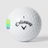 eenvoudige minimale aangepaste waterverf voegt log golfballen (Logo)