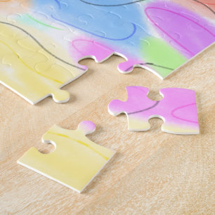 eenvoudige minimale aangepaste waterverf voegt log legpuzzel
