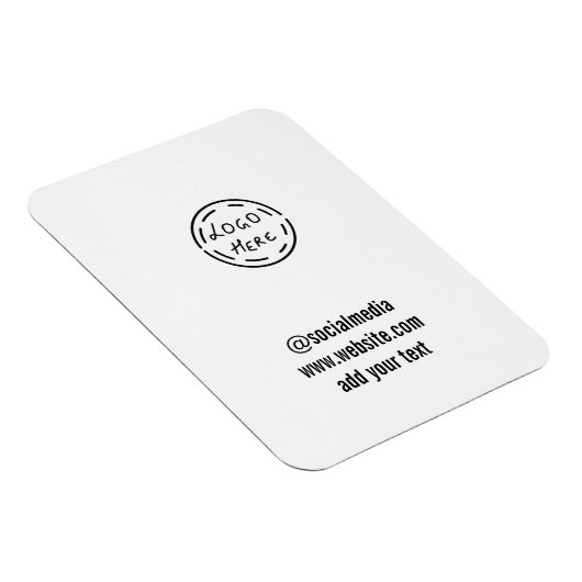 eenvoudige minimale aangepaste waterverf voegt log magneet (Rechterzijde)