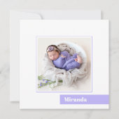 Eenvoudige minimale aankondiging van de geboorte v (Voorkant)