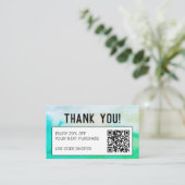 Eenvoudige, minimale Abstracte QR-CODE van de Wate Kortingskaartje (Staand voorkant)