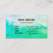 Eenvoudige, minimale Abstracte QR-CODE van de Wate Kortingskaartje (Achterkant)