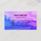 Eenvoudige, minimale Abstracte QR-CODE van de Wate Kortingskaartje (Achterkant)