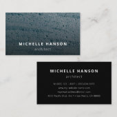 Eenvoudige minimale Abstracte waterdruppels Visitekaartje (Voorkant / Achterkant)