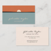 Eenvoudige, minimale Abstracte zonnefotograaf Visitekaartje (Voorkant / Achterkant)