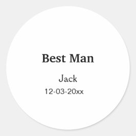 EENVOUDIGE MINIMALE add jouw naam aangepaste beste Ronde Sticker