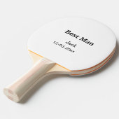 EENVOUDIGE MINIMALE add jouw naam aangepaste beste Tafeltennisbatje (Voorkant Gekanteld)